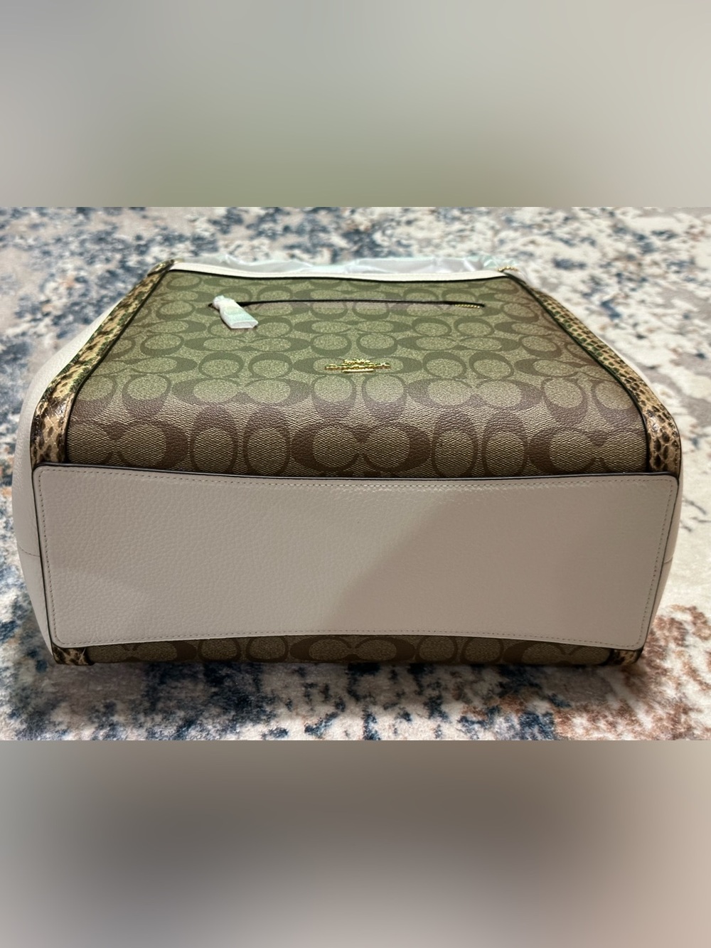 NWT Coach Kristy Signature Canvas bag with Snakeskin Accents - Picture 5 of 8